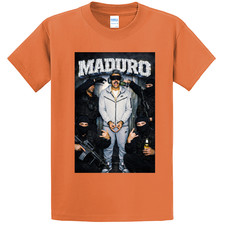 NEW Art Society MADURO ARREST ORANGE Tee Shirt SMALL-4XLARGE MADE IN USA