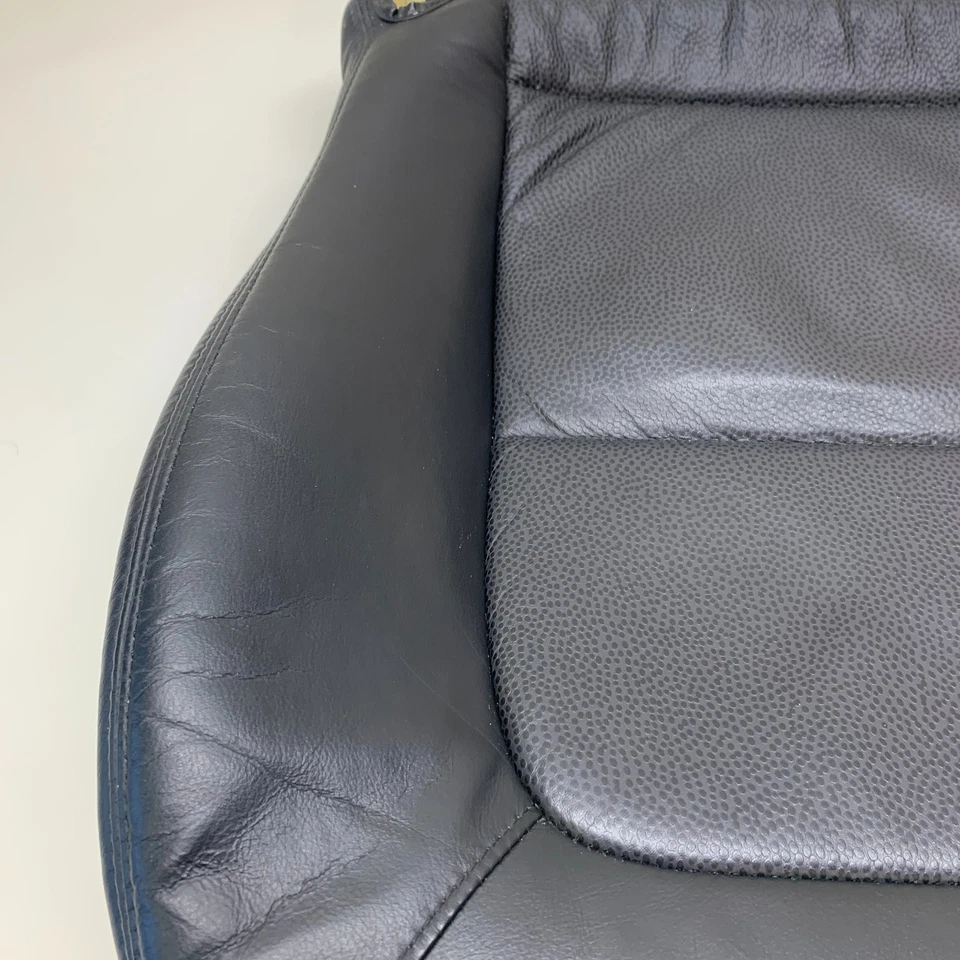 BMW Z3 Roadster 1996-2002 asiento delantero izquierdo cojín cuero negro cubierta inferior Foto 3 de 4