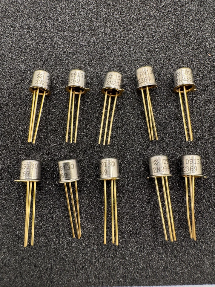10X 2N2369 National Semiconductor NPN Si Switching Transistor 40V 0.2A TO-18 - Bild 1 von 4