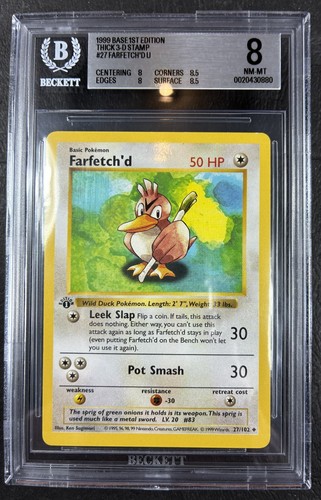 Farfetch'd (1st Edition) graded BGS 8 for sale on eBay