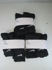 Nike Socks Everyday Crew Black Dri Fit Youth 3Y 5Y Womens 4 6 Lot of 18 New