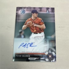 Topps 2017 Bowman Draft 1st Bowman Peter Solomon RC Auto #CDA-PSO Astros