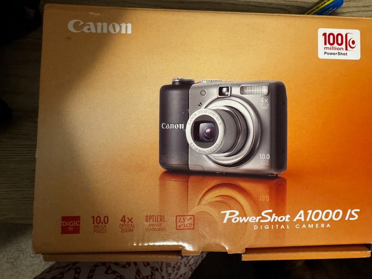 Canon PowerShot A1000 IS 12.1MP Digital Camera Silver – Open Box