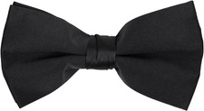 Boxed-Gifts Mens Clip on Bow Tie - Solid Color Bowties for Men