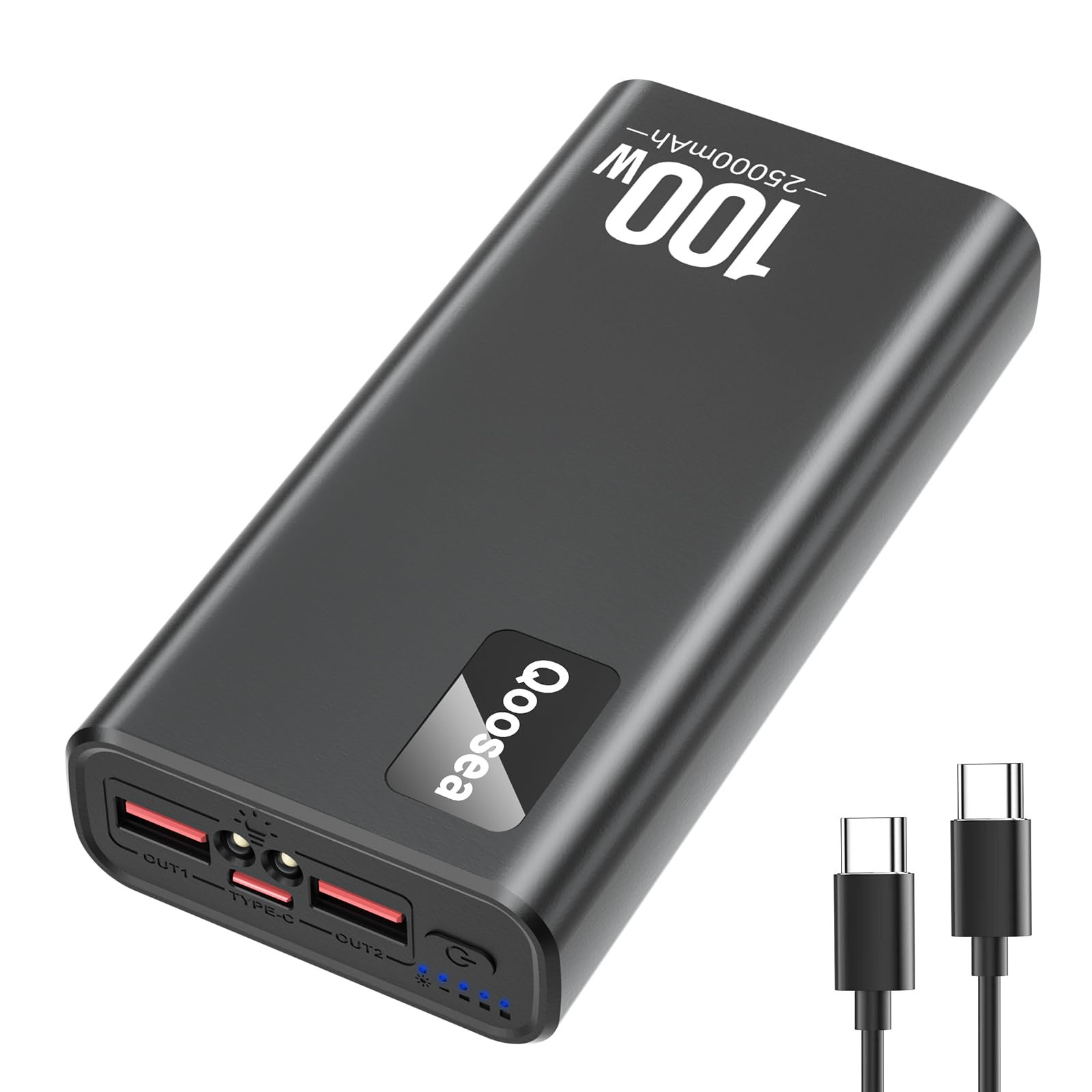 100W 25000mAh Laptop Power Bank Fast Portable Charger 3 Outputs