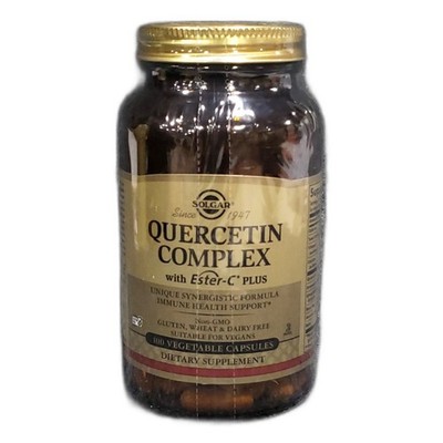 Solgar Quercetin Complex with Ester-C Plus 100 Vegetable Capsules Exp 06/27 New