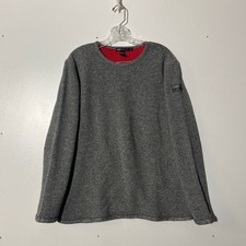 DKNY Essentials Embroidered Logo Gray Pullover Sweater Men's Size Large