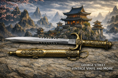 18'' Fantasy Medieval Chinese Dynasty Knife   A Collector s Display Masterpiece