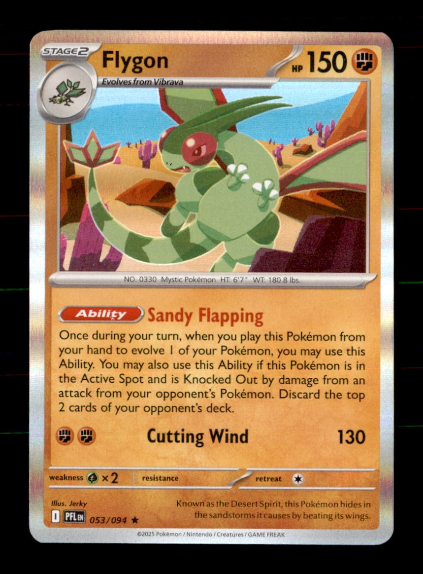 Flygon 053/094 Rare Phantasmal Flames Pokemon Holo Near Mint