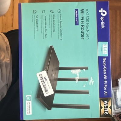 TP-LINK Archer AX12 AX1500 Wi-Fi 6 Dual-Band Router 1201Mbps Beamforming VPN