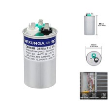 Compact 35/5 uF A/C Capacitor for 370V/440V Installation - Max Efficiency