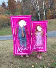 Youth Barbie Pink Box Halloween Costume Child One Size WITH DRESS SHOES WIG