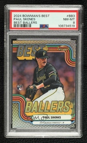 2024 Bowman's Best Best Ballers Paul Skenes #BB-3 PSA 8 Rookie RC