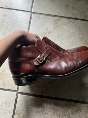 Vintage Freeman Free-Flex Brown Leather Ankle Boots Monk Strap 14 B