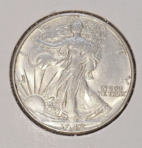 1942P High MS Condition Walking Liberty Half Dollar %90 Silver