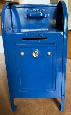 Vintage U.S. Mail Box Bank with Key - Western Stamping Corporation made in Korea
