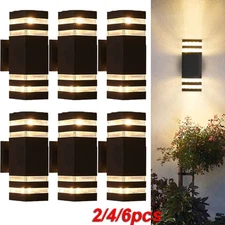 Modern LED Up Down Wall Light Sconce Dual Head Lamp Fixtures Outdoor Waterproof