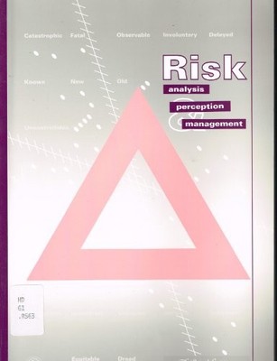Risk: Analysis, Perception and Mana... by The Royal Society Paperback / softback