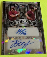 2025 Leaf Baseball Nation Jace LaViolette Myles Bailey 2 For The Show #7/10 Auto