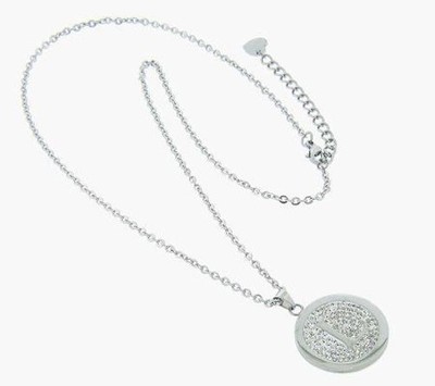 Steel By Design Slanted Crystal Initial Necklac E - Foto 11