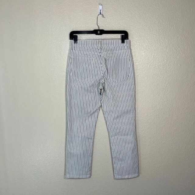 框架牛仔裤女式 27 Le 高直白色黑色条纹牛仔 26 — 第 4/4 张图片