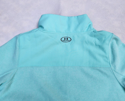 UNDER ARMOUR LOOSE FIT GIRLS GREEN SNAP UP SWEATSHIRT SIZE YOUTH XL COLD GEAR - Picture 6 of 8