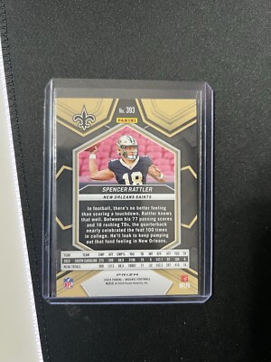 2024 Panini Mosaic Prizm Spencer Rattler RC Rookie #393 Genesis