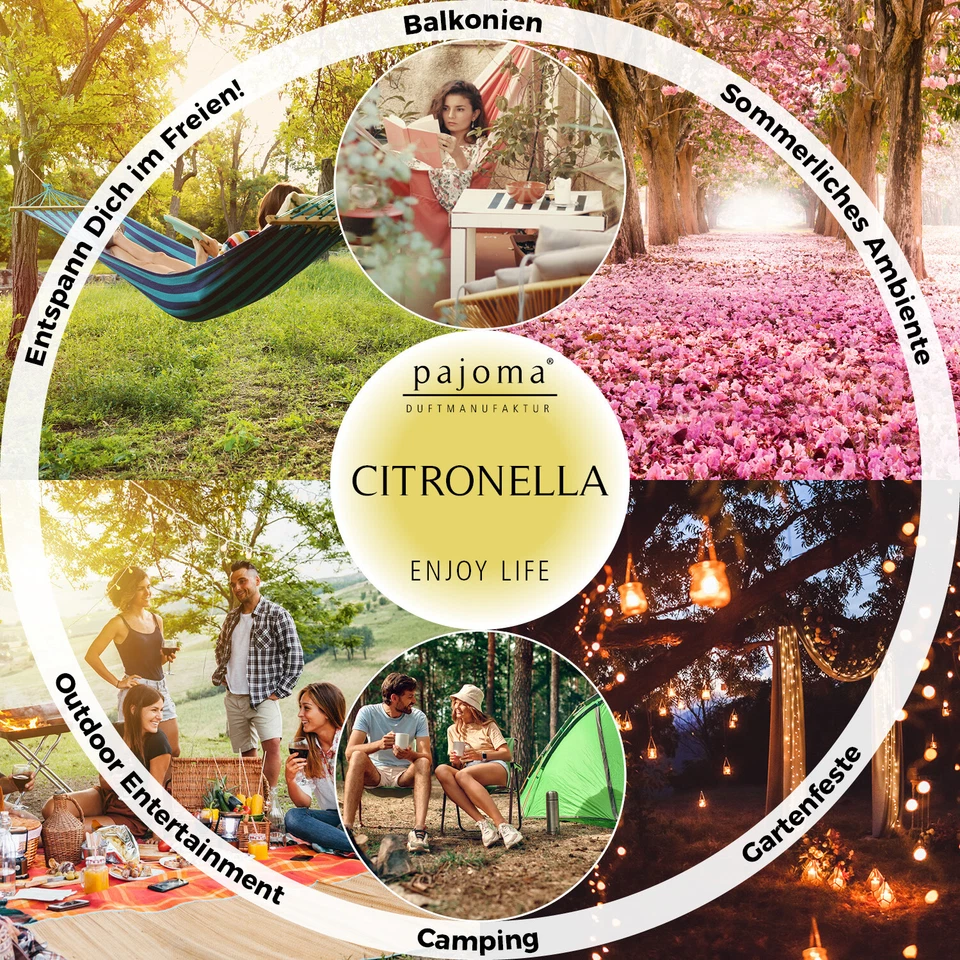 pajoma® Citronella Duftkerzen Geschenkset 3er Set im Glas je 50 g -  à 8h - Bild 4 von 4