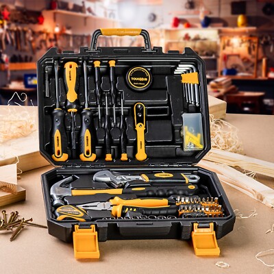 ToughHub 100-teiliges professionelles Werkzeugset Mechaniker Werkstattausrüstung zum Selbermachen Kit