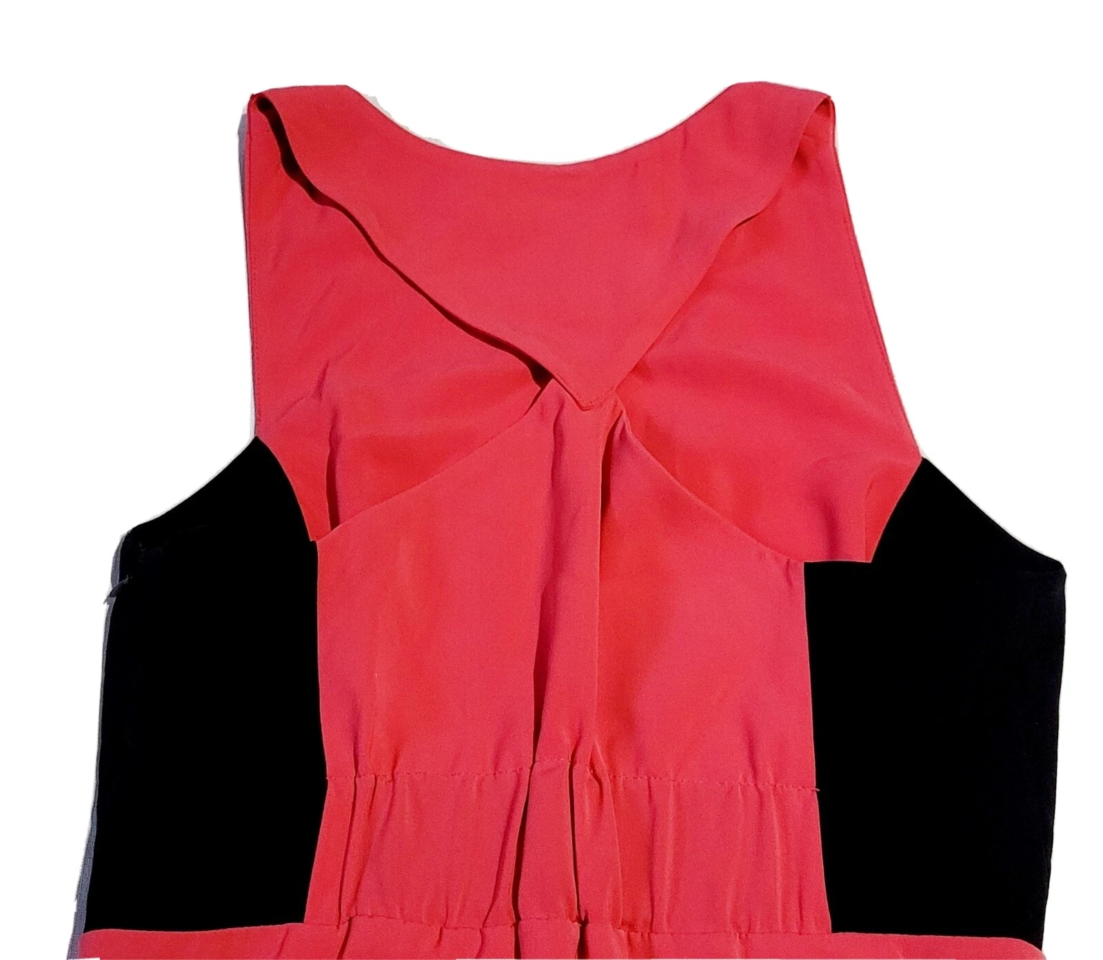 VETEMENTS Abito da donna rosa e nero Rachel Roy taglia 4 guaina vita elastica collo rotondo