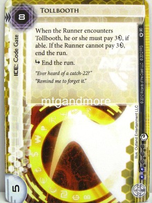 Android Netrunner LCG - 1x Tollbooth  #090 - Overdrive Corporation Draft Pack