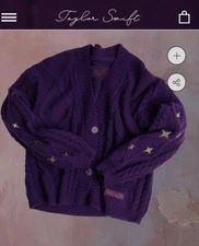 OFFICIAL TAYLOR SWIFT SPEAK NOW PURPLE CARDIGAN LIMITED  ERAS TOUR SIZE: 3XL/4XL