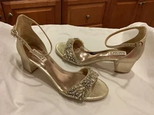 Badgley Mischka Tamara Rhinestone Shoes/Sandals sz 9