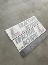 Lakewood Traction Action Decals One Pair L & R NHRA Grumpy's Toy Racing Decals