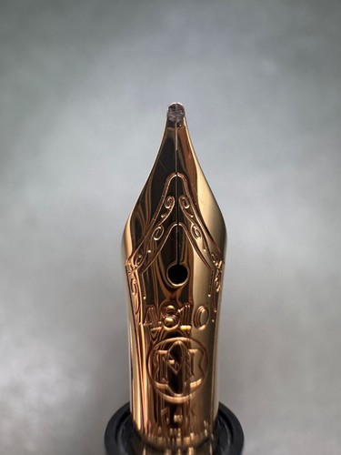 MONTBLANC MEISTERSTUCK 114 MOZART Black GT Fountain Pen 14K 585 Gold-Nib/M - Picture 13 of 23