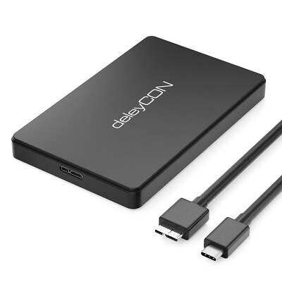 Festplattengehäuse 2,5  USB-C 3.1 Gen 1 SATA HDD SSD Gehäuse externe Festplatte