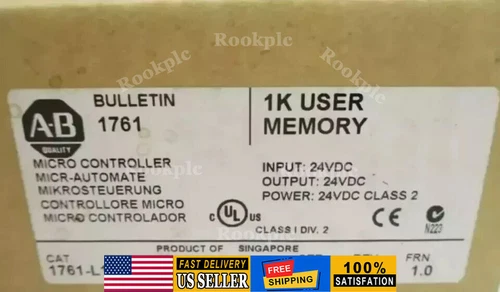 New Factory Sealed Allen-Bradley 1761-L16BBB MicroLogix 1000 16 Point Controller