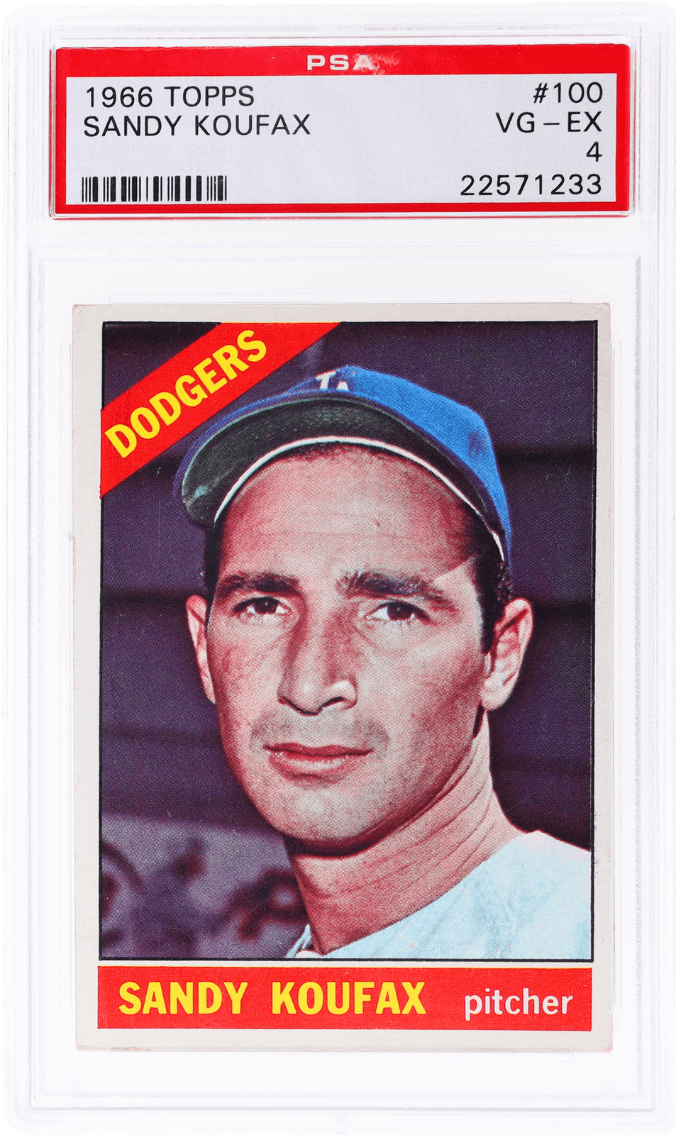 1966 Topps Sandy Koufax #100 PSA 4