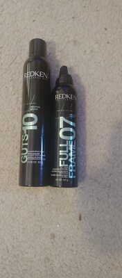 redken new 07 full frame and use 10 guts 