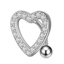 Barra de vientre colgante corazón piercing cuerpo ombligo 1 pieza