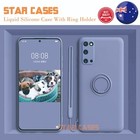 Samsung S23 22 Ultra S21Plus 20FE S10 Shockproof Liquid Ring Stand Silicone Case