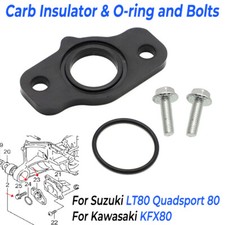 Carb Carburetor Mounting Joint Insulator & Bolts For SUZUKI LT80 Quadsport KFX80