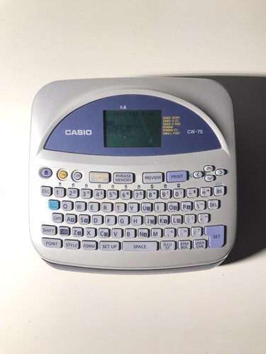 Casio CW-75 CD DVD Disc Title Printer 