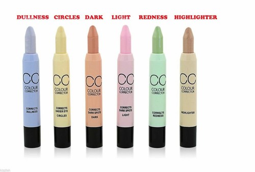 CC Colour Corrector Pen Pencil Concealer Twist Stick Highlighter - By MeNow