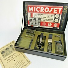 Vintage1950's Microset Model 2M 70 X Microscope Set