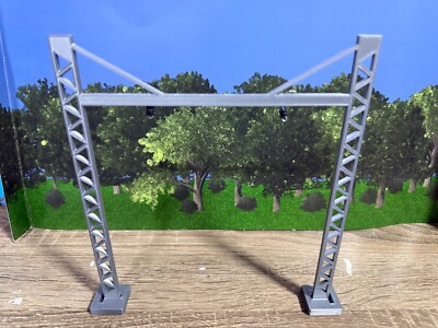 #ad #ad O Scale Catenary Pole Double Overhead Power Line Holder for Model Trains $22.99