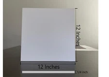 5 Artist Wood Panels with Smooth Finish Flat (white color) 12" X 12" x 1/4"