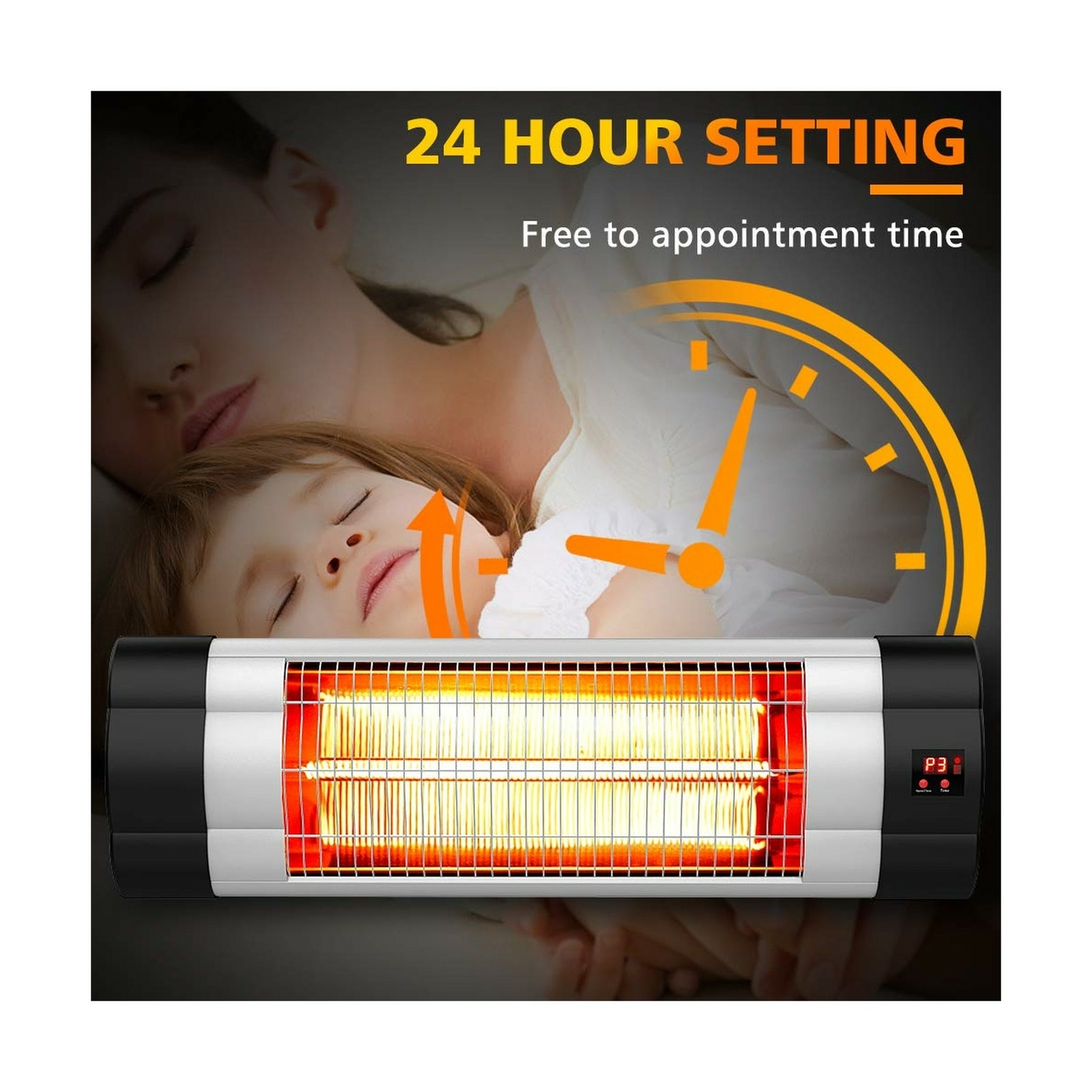 SURJUNY PATIOBOSS Patio Infrared Heater, Wall Mounted Outdoor Heater with 3  S... | eBay