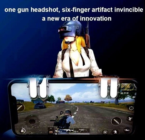 4 Key Gaming Trigger Pair Phone W6 PUBG Mobile Controller Gamepad For Android - Picture 11 of 11