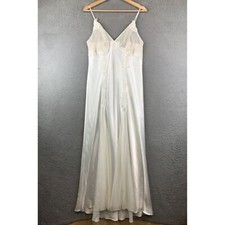Y2K Victoria  s Secret white slip dress maxi mesh bust detail floral lace size L
